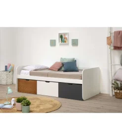 Cama nido Romina con cajones. Largo: 105cm Ancho: 195.2cm Alto: 70cm