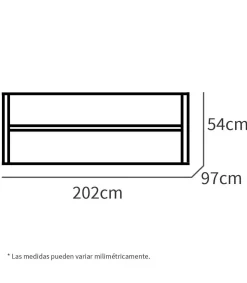 Cama nido Tibet acabado roble cambrian, 54 cm(alto)202 cm(largo)97 cm(ancho)