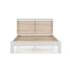 Cama para dormitorio matrimonio Xana acabado blanco. Para colchón 140x190 cm.