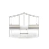 Cama tipo cabaña modelo Unai acabado gris, 206cm(largo) 165cm(ancho) 131cm(alto).