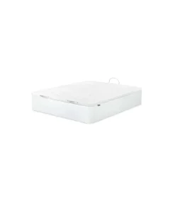 Canape abatible Global de Sonpura madera acabado blanco tapa tapizada de 150x190.