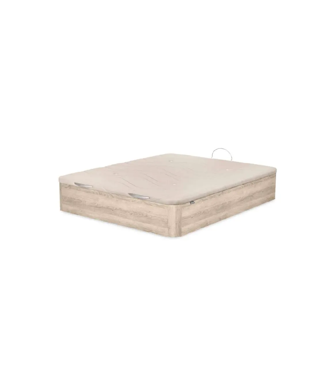 Canape abatible Global de Sonpura madera roble cambrian tapa tapizada de 135x200.