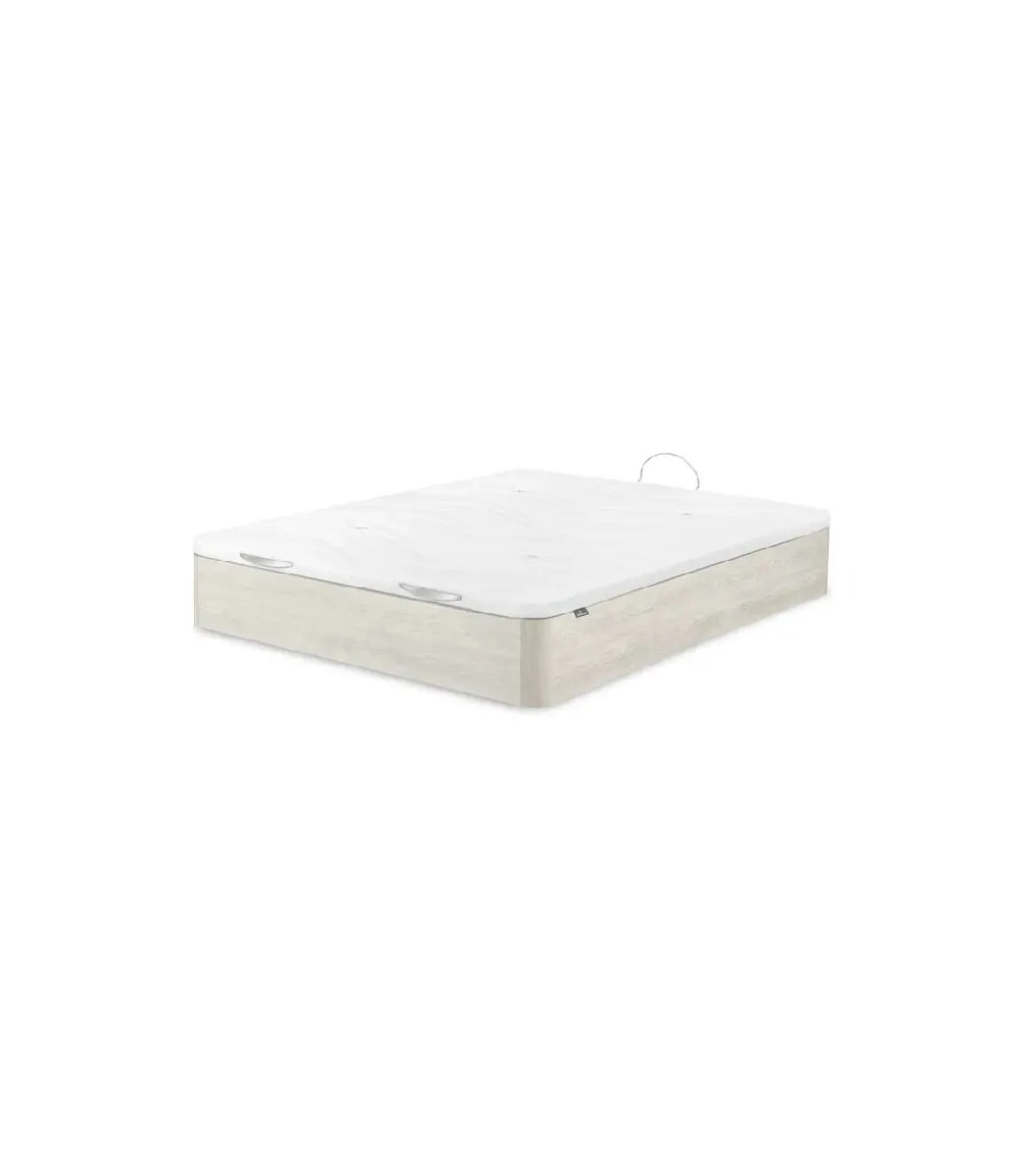 Canape abatible Global de Sonpura madera acabado blanco artico tapa tapizada de 135x200..