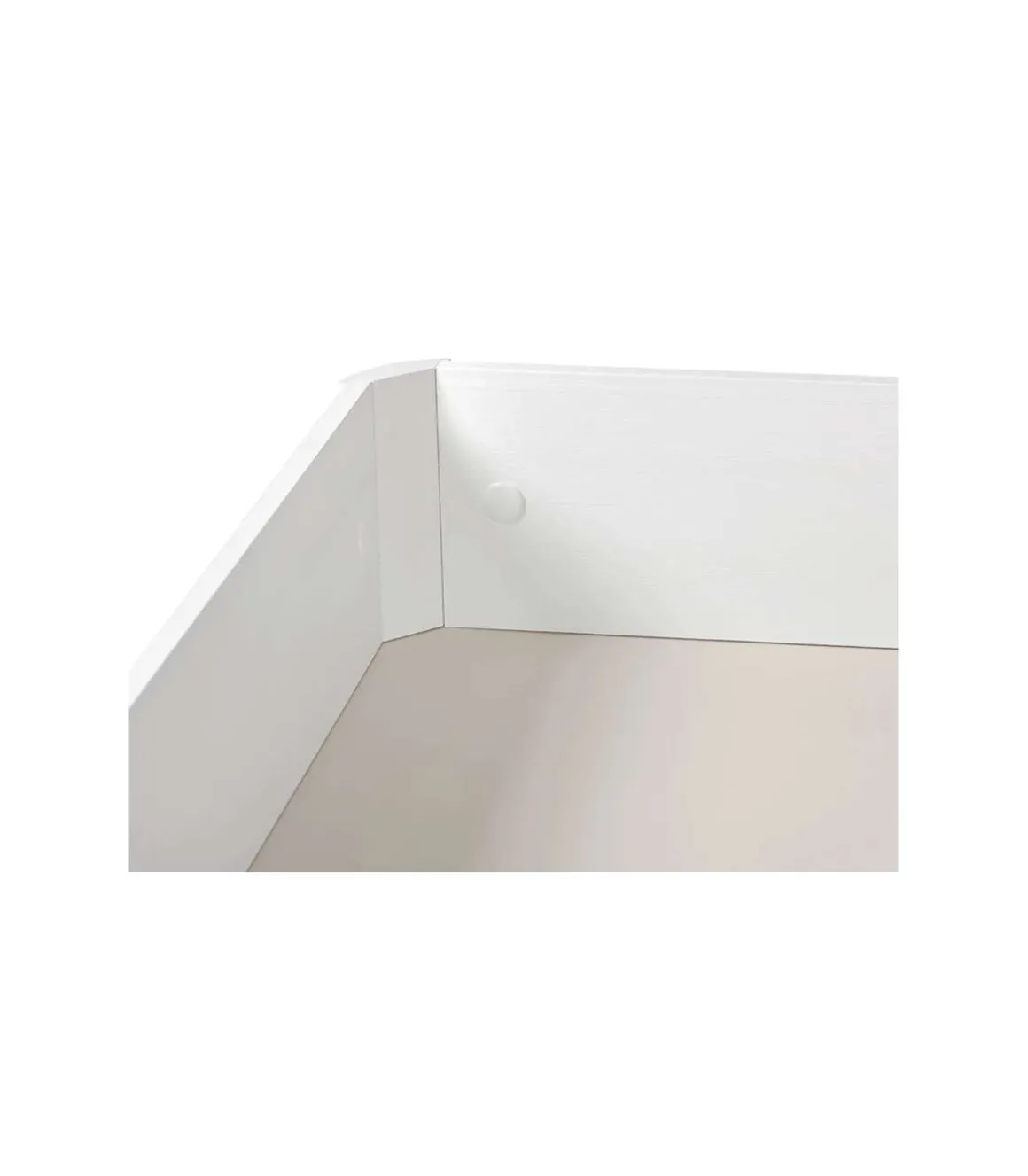 Canape abatible Line de Sonpura madera acabado blanco tapa tapizada de 150x190cm..