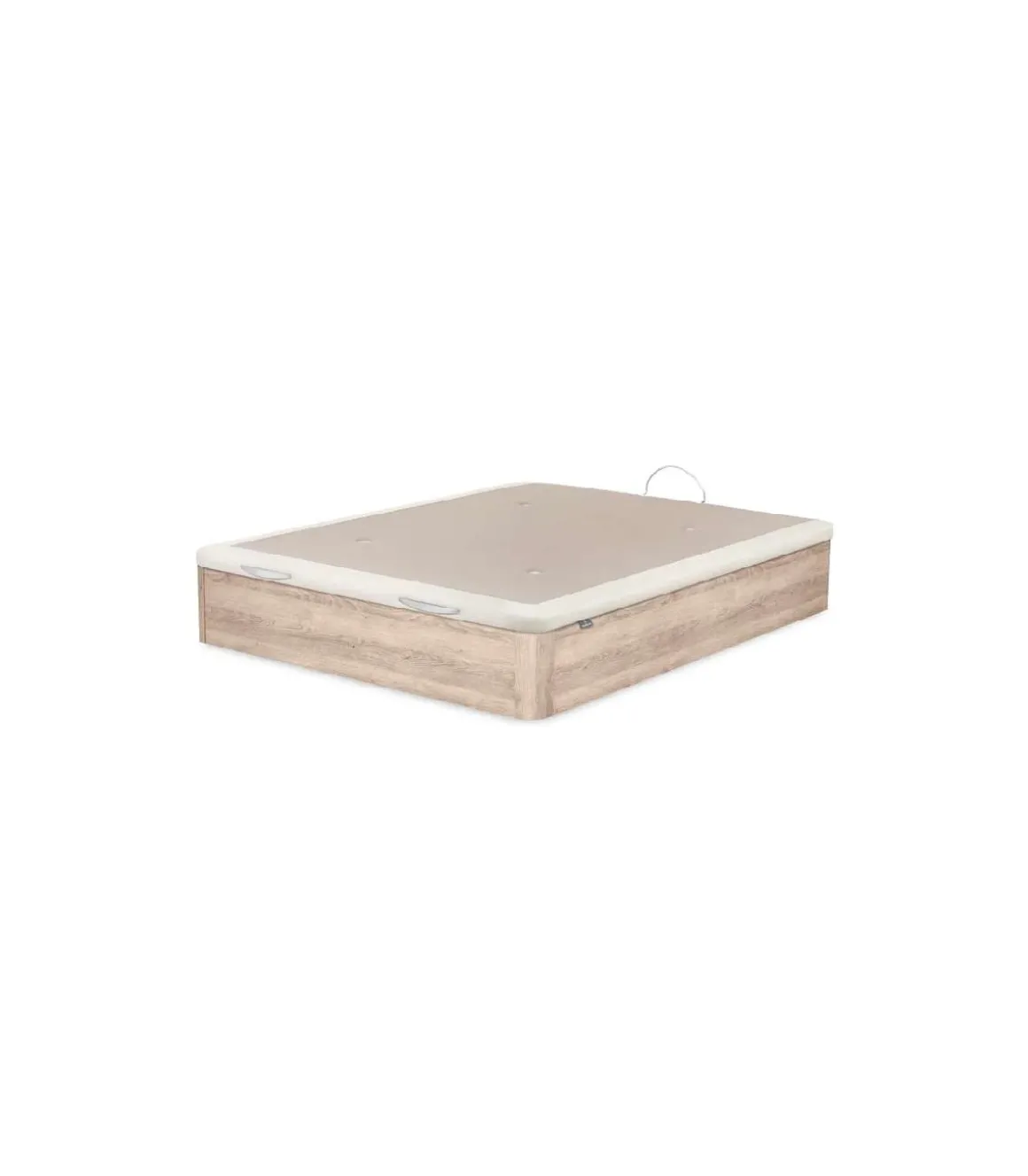 Canape abatible Line de Sonpura madera acabado roble cambrian tapa tapizada de 90x200.