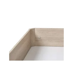 Canape abatible Line de Sonpura madera acabado roble cambrian tapa tapizada de 105x200.