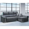 Chaiselongue Malaha en tela antimanchas negra. 265 CM (ANCHO) x 145 CM (Fondo) x 102 CM (ALTO)
