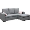 Chaiselongue reversible Redondela en gris, 187 cm (ancho) x 145 cm (fondo) x 87 cm (alto)