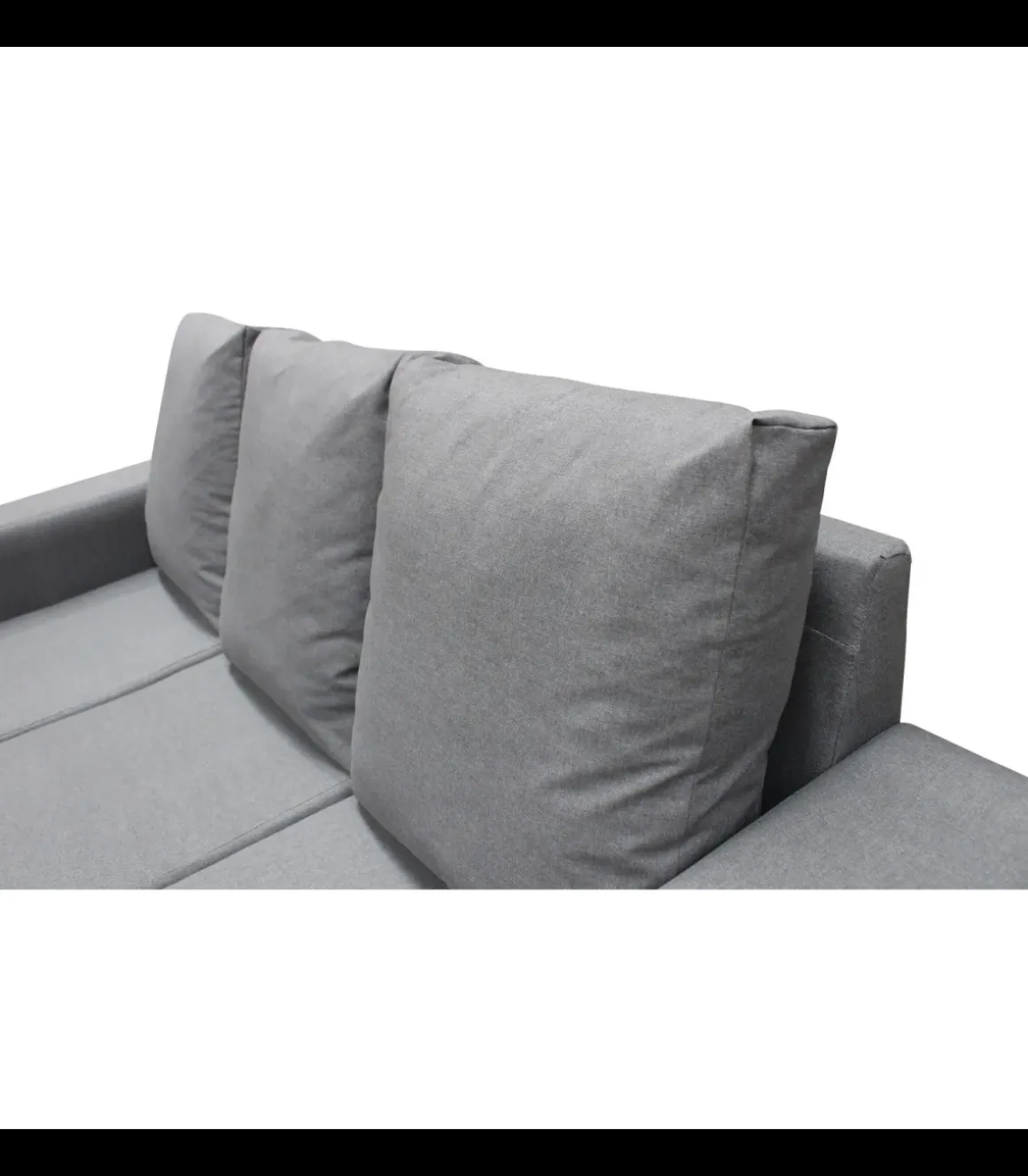 Chaiselongue reversible Redondela en gris, 187 cm (ancho) x 145 cm (fondo) x 87 cm (alto)