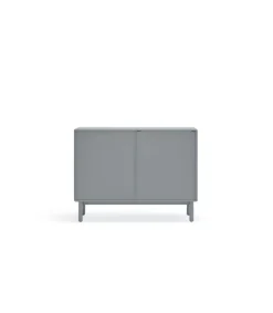 Cómoda para dormitorio modelo Corvo 1 hueco 7 cajones acabado gris perla, 40cm(ancho) 90cm(alto) 120cm (largo)