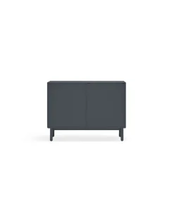 Cómoda para dormitorio modelo Corvo 1 hueco 7 cajones acabado gris antracita, 40cm(ancho) 90cm(alto) 120cm (largo)