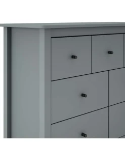Cómoda para dormitorio modelo Miguel 4+ 3 cajones acabado verde kaki, 110cm(ancho) 80cm(alto) 40cm(fondo).