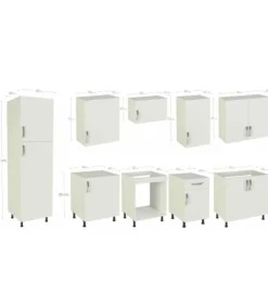 Cocina completa con zocalo y encimera 3 metros(ancho) color roble cortez, KIT-KIT