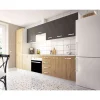 Cocina completa con zocalo y encimera 3 metros(ancho) color roble albar/gris parís KIT-KIT
