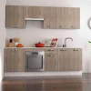 Cocina completa incluye zocalo y encimera 240 cm(ancho) color roble cortez, KIT-KIT