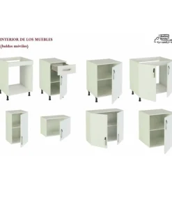 Cocina completa incluye zocalo y encimera 240 cm(ancho) color roble cortez, KIT-KIT