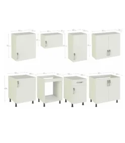 Cocina completa incluye zocalo y encimera 240 cm(ancho) color roble cortez, KIT-KIT