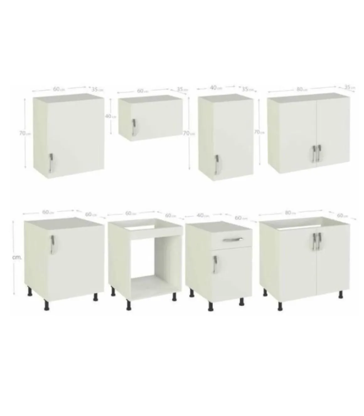 Cocina completa incluye zocalo y encimera 240 cm(ancho) color roble cortez, KIT-KIT