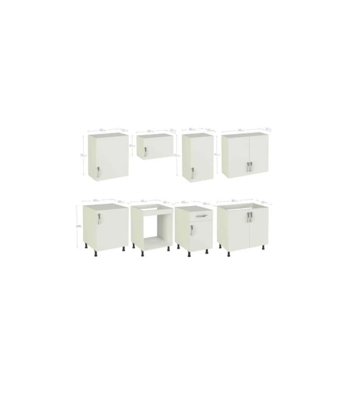 Cocina completa incluye zocalo y encimera 240 cm(ancho) color roble albar, KIT-KIT