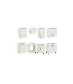 Cocina completa incluye zocalo y encimera 240 cm(ancho) color gris parís KIT-KIT
