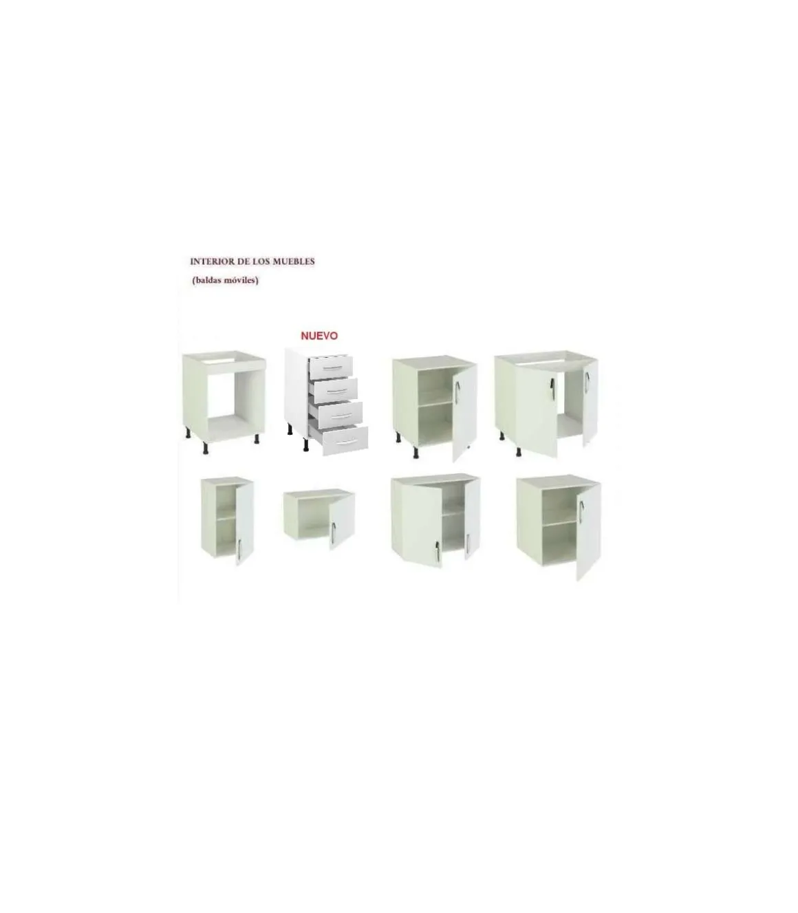 Cocina completa KIT-KIT NEW con zocalo y encimera 240 cm color gris