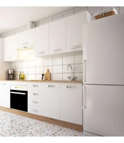 Cocina completa KIT-KIT NEW de 2,40 metros sin zocalo y sin encimera color blanco