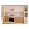 Cocina completa sin encimera y sin zocalo 240 cm(ancho) color roble-blanco KIT-KIT