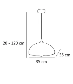 Colgante de 35 cm modelo Cala acabado blanco 20/120 cm(alto)35 cm(ancho)35 cm(largo).