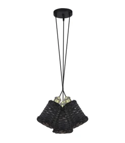 Colgante 3 luces modelo Alexia acabado negro 48 cm(alto)35 cm(ancho)35 cm(largo)