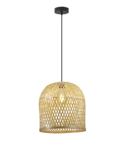 Colgante modelo Florian acabado rattan 47cm(alto) 29.5 cm(ancho) 29.5 cm(fondo.
