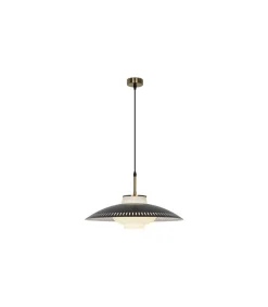 Colgante modelo Lecarbu acabado latón/negro, 35cm(alto) 45cm(ancho) 45cm(fondo).