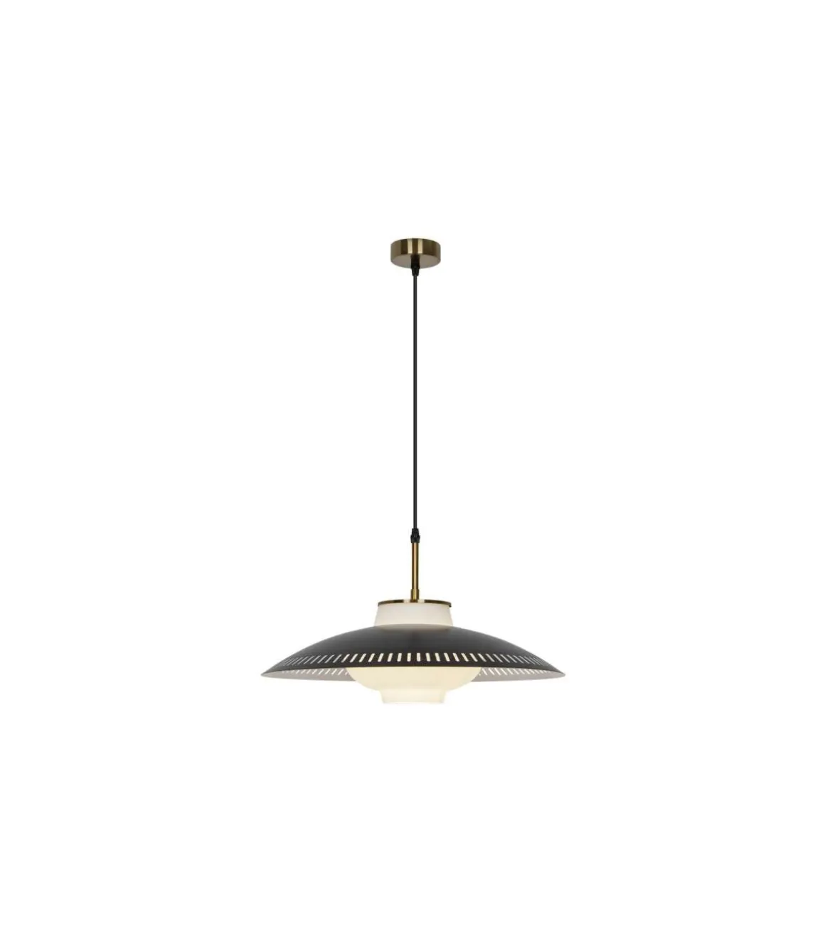 Colgante modelo Lecarbu acabado latón/negro, 35cm(alto) 45cm(ancho) 45cm(fondo).