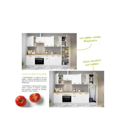 Columna de cocina de 2 puertas en roble cortez. 213 cm(alto)60 cm(ancho)60 cm(largo)