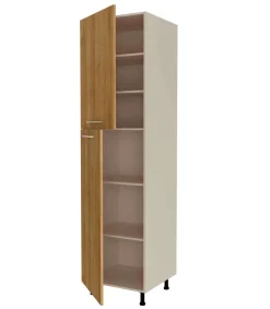 Columna despensero con 2 puertas con acabado roble vega, 235 cm(alto)60 cm(ancho)58 cm(largo)