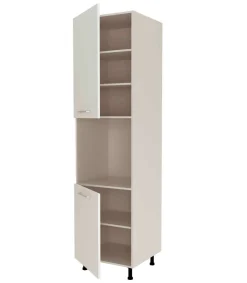 Columna horno con 2 puertas acabado en blanco mate, 235 cm(alto)60 cm(ancho)60 cm(largo)