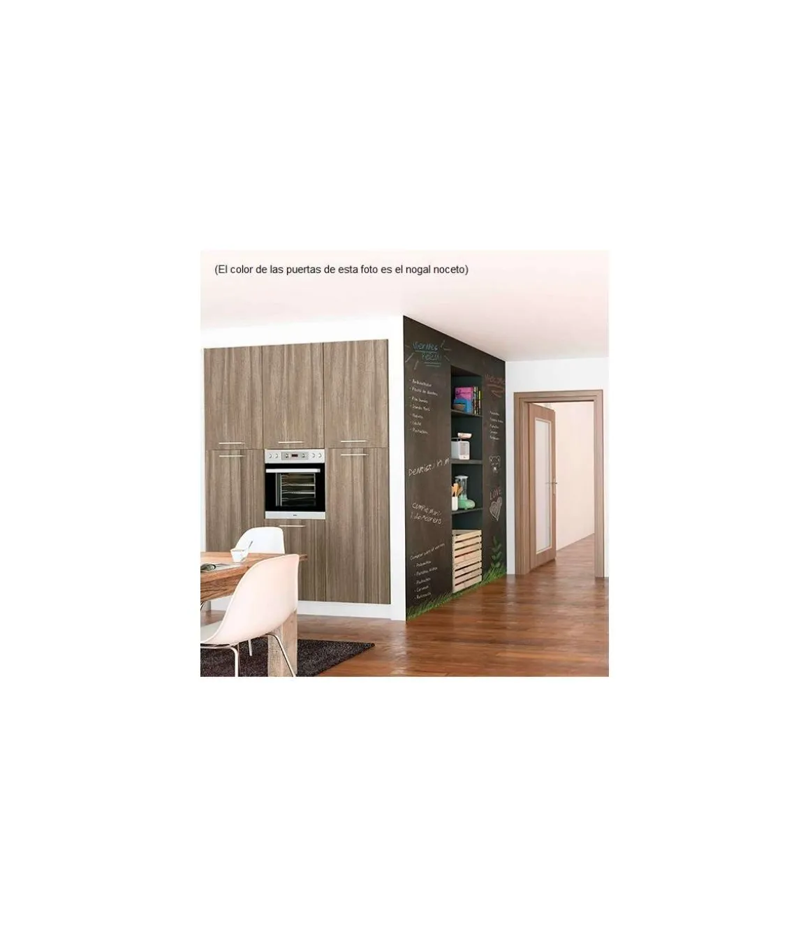Columna horno con 2 puertas acabado en blanco mate, 235 cm(alto)60 cm(ancho)60 cm(largo)