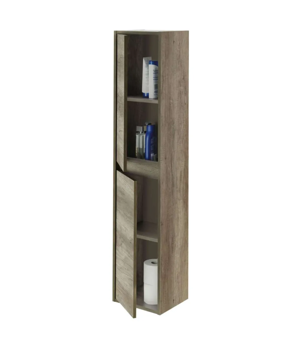 Columna suspendida Loa para baño 2 puertas en acabado nordik 140 cm(alto)30 cm(ancho)25.5 cm(largo)