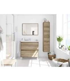 Columna suspendida Loa para baño 2 puertas en acabado nordik 140 cm(alto)30 cm(ancho)25.5 cm(largo)