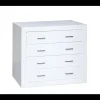 Comoda 4 Cajones Dormitorio Juvenil o Matrimonio en acabado blanco 80 cm(alto)95 cm(ancho)40 cm(largo)