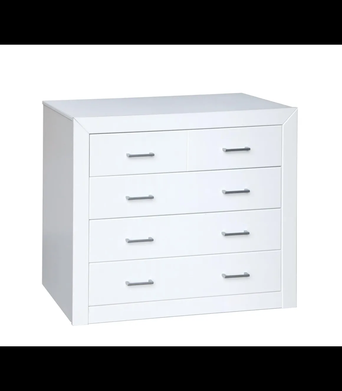 Comoda 4 Cajones Dormitorio Juvenil o Matrimonio en acabado blanco 80 cm(alto)95 cm(ancho)40 cm(largo)