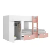 Conjunto de cama tren Torreblascopedro en blanco-rosa 150 cm(alto)271 cm(ancho)111 cm(largo)