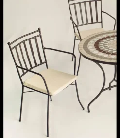 Conjunto de mesa + 4 sillones + 4 cojines jardín Malaya/Shifa
