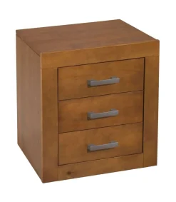 Conjunto Dormitorio matrimonio con cabecero 135 + 2 mesitas en madera maciza