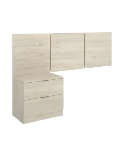 Conjunto juvenil cabecero + mesita Tito acabado natural.