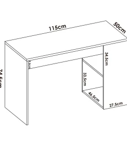 Conjunto juvenil cama de 90cm y escritorio Tamesis acabado blanco.