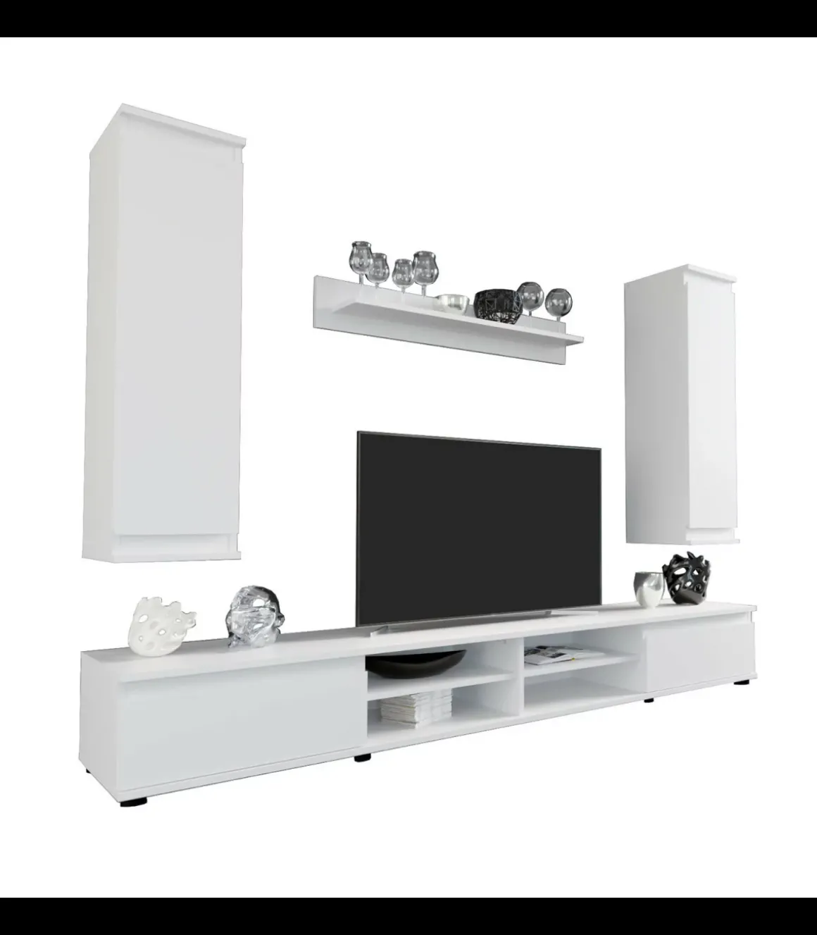 Conjunto salón Benzema acabado blanco 200cm(alto ) 220cm(ancho) 37cm(largo)