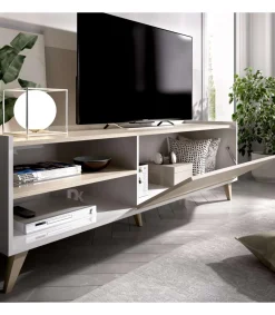 Conjunto salón Cazalilla-5 mueble bajo TV y modulo alto 47-135 cm(alto)155-81 cm(ancho)43 cm(largo)