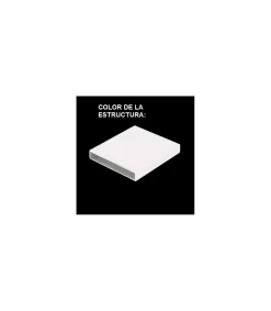 Conjunto terraza jardín aluminio Haston-7 con estructura en blanco.