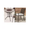 Conjunto terraza jardín mesa + 4 sillones acero color bronce, Oran/Bahia-75/4.