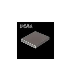 Conjunto terraza jardín mesa + 4 sillones aluminio gris antracita Mundra-100/Lerian-4.